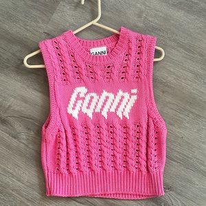 Ganni pink knit